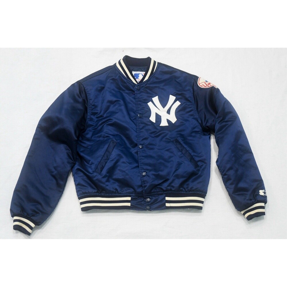 STARTER Blue Yankees Bomber Jacket Iconic Design